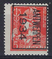 MERCURIUS Nr. 336 TYPO Nr. 279B  ANTWERPEN 1934 ** MNH En In Zéér Goede Staat , Zie Ook Scan ! - Typo Precancels 1932-36 (Ceres And Mercurius)