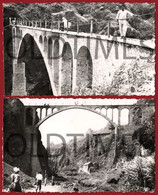 CABO VERDE - SANTO ANTAO - LOTE 2 PCS. - PONTE DE CANAL - 1950 REAL PHOTO PC - Cap Vert