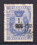 1922 DENMARK, 1 KRONE REVENUE STAMP, USED - Fiscale Zegels