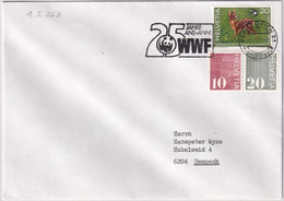 Schweiz - Mit Flaggenstempel 4.2.263 25 Jahre Ans Anni WWF - Zürich - Lettres & Documents