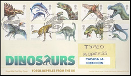 GROSSBRITANNIEN GRANDE BRETAGNE GB 2013 DINOSAURS SET OF 10V. FDC SG 3532-41 MI 3525-34 YT 3928-37 SC 3228-37 - 2011-2020 Em. Décimales