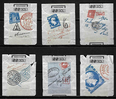 Emballage SUCRE - Papier Protection- SOL - Générale Sucrière - Thème La Poste - Timbres Postes Taxe Cachet à Date T - 2 - Sonstige & Ohne Zuordnung