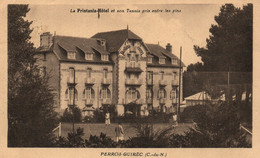 Perros-Guirec (Côtes-du-Nord) Le Printania Hôtel Et Son Tennis Pris Entre Les Pins - Edition A. Bruel - Hotels & Restaurants