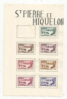 JC ,  FEUILLE : 7 TIMBRES , ST PIERRE ET MIQUELON, Attelage De Chiens , Neufs, Frais Fr 1.95€ - Other & Unclassified