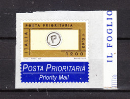 Italia   -   2000. Posta Prioritaria  1200 £ - 0,62 €  Con Etichetta. IPZS - Roma  - 2000  MNH - 1991-00:  Nuovi