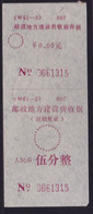 CHINA CHINE CINA  SICHUAN  ADDED CHARGE LABEL (ACL)  0.05 YUAN - Sonstige & Ohne Zuordnung