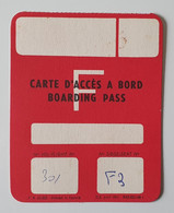 Carte D'embarquement Avion Années 1960 - Bordkarten