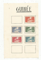 JC ,  FEUILLE : 6 TIMBRES  , A.O.F , GUINEE , Neufs, Frais Fr 1.95€ - Nuovi