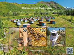 KYRGYZSTAN 2019 KEP BL. 39 Beekeeping In Kyrgyzstan - Mint Minisheet - Only 2000 Issued - Kirgisistan