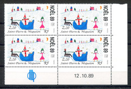 RC 19898 ST PIERRE ET MIQUELON N° 512 NOEL COIN DATÉ DU 12.10.89 NEUF ** MNH TB - Ongebruikt