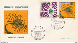 FDC REPUBLIQUE  CENTRAFRICAINE Télécommunications Spatiales  1963 - Afrika