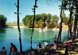 47 Monflanquin Le Lac De Coulon Peche Pecheur à La Ligne - Monflanquin