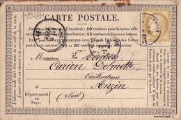 22477# CERES CARTE PRECURSEUR REPIQUEE FONDERIE LAMINOIRS BIACHE ST VAAST Obl VITRY EN ARTOIS 1877 T16 PAS DE CALAIS ANZ - Precursor Cards