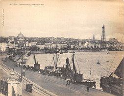 44-NANTES- LE PANORAMA DES QUAIS ET DE LA VILLE - GRANDE CARTE POSTALE - Nantes