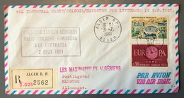 France - Première Liaison Aerienne PARIS-COLOGNE-HAMBOUR Par LUFTHANSA 2.8.1961 - (W1421) - 1960-.... Lettres & Documents