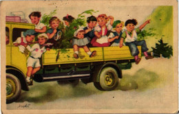 Delcampe - Lydi, Kids On Truck, Pre 1940 - Transporter & LKW