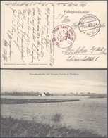 Bataillon Allemand - Feldpostkarte (Flandern 1916) + Cachet (Aigle) "Kgl. Pr. Landw. Sanit. Komp. N°11" - Army: German