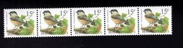 1183070404 1997  (XX) OCB R83 POSTFRIS MINT NEVER HINGED POSTFRISCH  - VOGEL BIRD MATKOP STRIP OF 5 + NUMBER 01295 - Franqueo