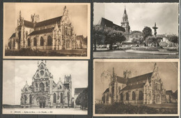 France - BOURG-EN-BRESSE - 4 CP - Eglise De Brou, Place Bernard - Sonstige & Ohne Zuordnung