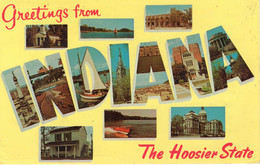 Greeting From Indiana The Hoosier State ; Expédiées De Chicago - Indianapolis