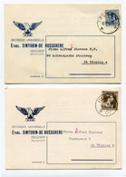 1952/57 2 Kaart(en) - Zie Zegels, Stempels En Hoofding SINTOBIN - DE BUSSCHERE Iseghem Izegem Brosserie  Eagle Arend - Other & Unclassified
