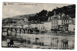 BOUILLON CHATEAU KASTEEL VUE PONT DE LIEGE PEINTRE EN BORD DE SEMOIS - Bouillon