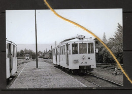 PHOTO TRAM GARE FORVILLE FERNELMONT LIGNE HANNUT NAMUR MOTRICE ART 138 REPRO - Tramways