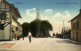 Switzerland, AUBONNE, La Gare Et Promenade Du Chêne, Railway Station (1933) Postcard - Aubonne