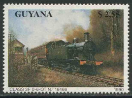 Delcampe - Guyana 1990 Mi 3174 ** Class 3F 0-6-0T No. 16466 - Dampflokomotiven - Guyane (1966-...)