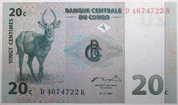 Congo (RD) - 20 Centimes - 1997 - PICK 83a - NEUF - République Démocratique Du Congo & Zaïre