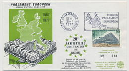 FRANCE => 2 Enveloppes Conseil De L'Europe 0,80 Et 1,40 - OMEC Session Et Traité De Rome 20° Anniversaire -1977 - Briefe U. Dokumente
