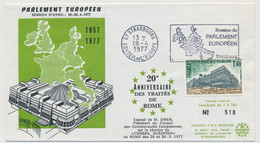 FRANCE => 2 Enveloppes Conseil De L'Europe 0,80 Et 1,40 - OMEC Session Et Traité De Rome 20° Anniversaire -1977 - Covers & Documents