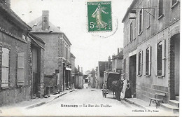Delcampe - 89 - YONNE - SERGINES - La Rue Des Treilles - Attelage - COLLECTION J.D. à SENS POSTEE 1910 PARFAIT ETAT - Sergines