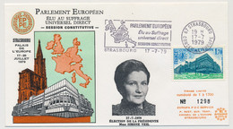 FRANCE => Env. 1,70 Conseil Europe - OMEC Parlement Europ. Strasbourg 17/7/1979 - Election Présidente Simone Veil - Cartas & Documentos