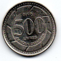Liban - 500 Livre 1996 - TTB - Líbano
