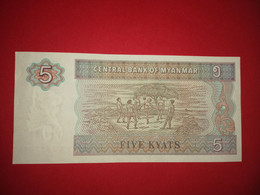 SPENDIDE BILLET Five KYATS ANCIENNE BIRMANIE CENTRAL BANK OF MYANMAR - Altri – Asia