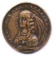 ELEONORA GONZAGA MANTOVA 1622 ORIGINALE MEDAGLIA CELEBRATIVA - Adel