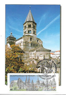 560 - SALON PHILATELIQUE PRINTEMPS CLERMONT-FERRAND 2004, église Notre-Dame-du-Port,26-03-2004 (PUY-DE-DOME) - 1999-2009 Viñetas De Franqueo Illustradas