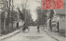 CASTRES - BEAUTIRAN- GIRONDE -AVENUE DE CASTRES- BEAUTIRAN -ROUTE NATIONALE -ANNEE 1932 - Sonstige & Ohne Zuordnung