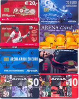 ARENA CARD :  FOOTBALL   8 Cards - To Identify