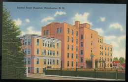 NH LININ POSTCARD  MANCHESTER SACRED HEART HOSPITAL Bldg USA - Manchester