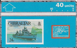 TARJETA GIBRALTAR BARCO SELLO - Unclassified