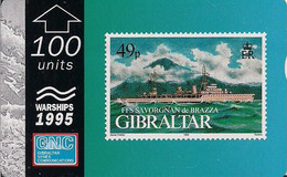 TARJETA GIBRALTAR BARCO SELLO - Unclassified