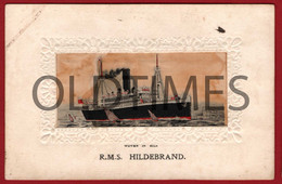 ENGLAND - R.M.S. HILDEBRAND - IN SILK FABRIC - 1910 PC - Otros