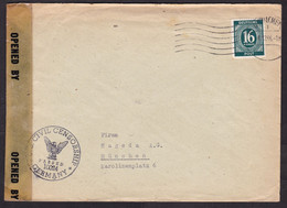 Germany: Cover, 1946, 1 Stamp, Censored, Censor Tape & Cancel, Civil Censorship (traces Of Use) - Amerikaanse, Britse-en Russische Zone