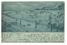 Norderney Strandleben Mondschein-AK 1899 - Norderney
