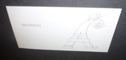 Carton (double) Invitation Centenaire De La Tour Eiffel - Illustration : Piem - Piem