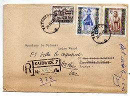 POLOGNE-1961-Lettre Recommandée KATOWICE Pour St Denis Réexpédiée Sur ANTHEOR-83(France).timbres ..cachet AGAY-83... - Storia Postale