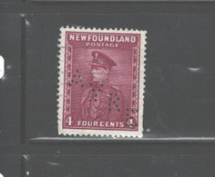 NEWFOUNDLAND 1927 - 1937  "PERFINS - A.Y.R.E."  #188, PERFORATION 14 NO GUM. - Perforiert/Gezähnt