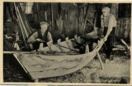 Nederland, GIETHOORN, Bouw Van Een Punter (1930s) Ansichtkaart - Giethoorn